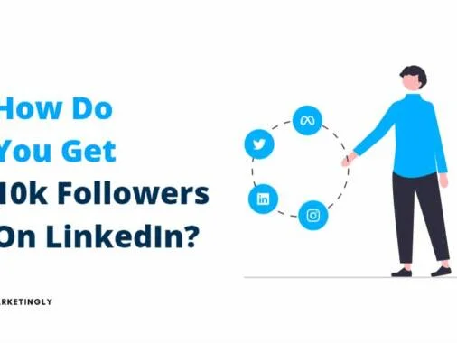 Get 10k Followers On LinkedIn text with graphics